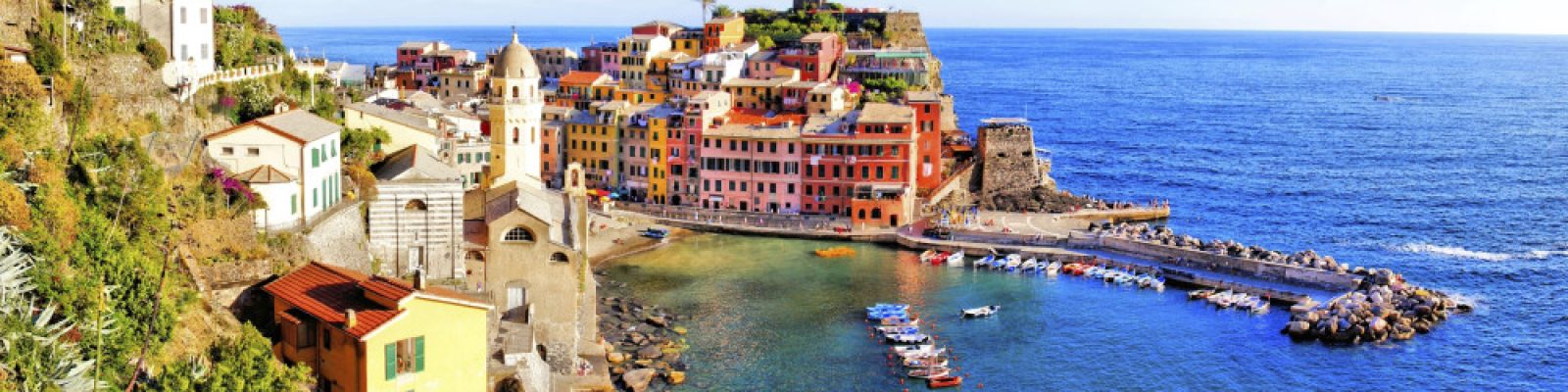 Italian coastal village panorama